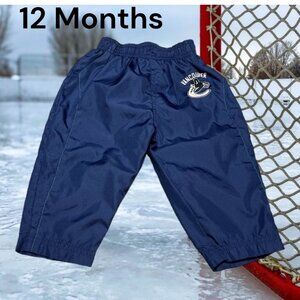 NHL VANCOUVER CANUCKS Child's Athletic Pants Size 12 Months Lined Warm